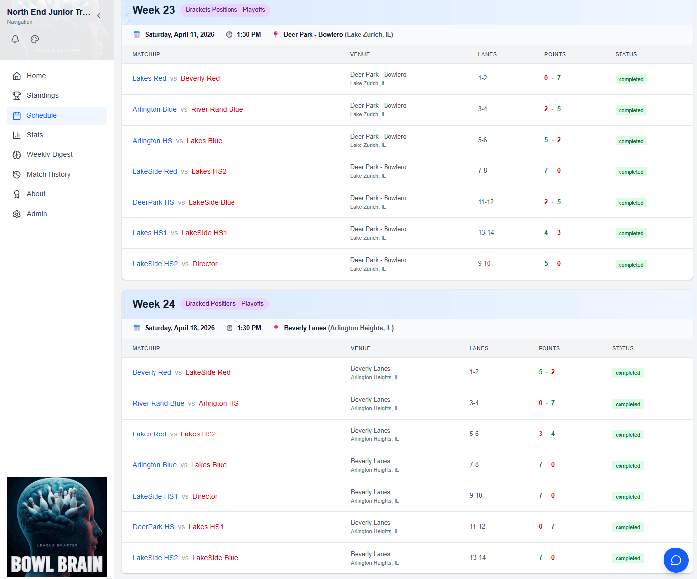 League Management — screenshot 3